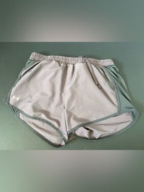 Under Armour Two-Tone Sage and Light Gray Women's Running Shorts